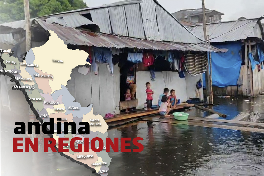 Andina en Regiones: intensas lluvias afectan 19 asentamientos humanos en Iquitos